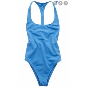 NWOT Aerie Blue Racerback One Piece SZ M Long